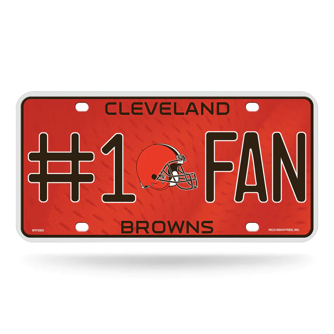 Cleveland Browns #1 Fan Metal Car Tag