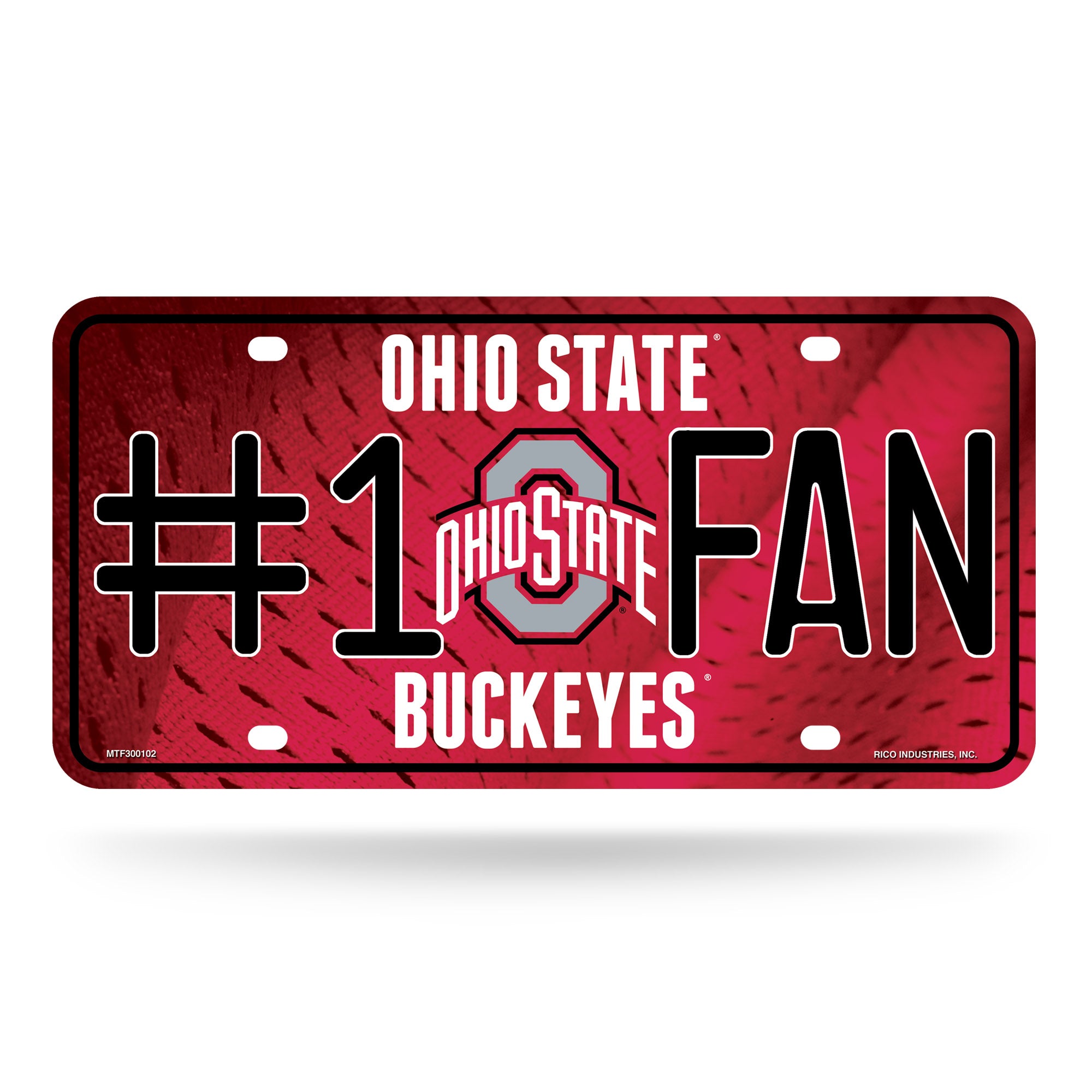 Ohio State Buckeyes #1 Fan Metal Car Tag
