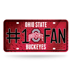 Ohio State Buckeyes #1 Fan Metal Car Tag