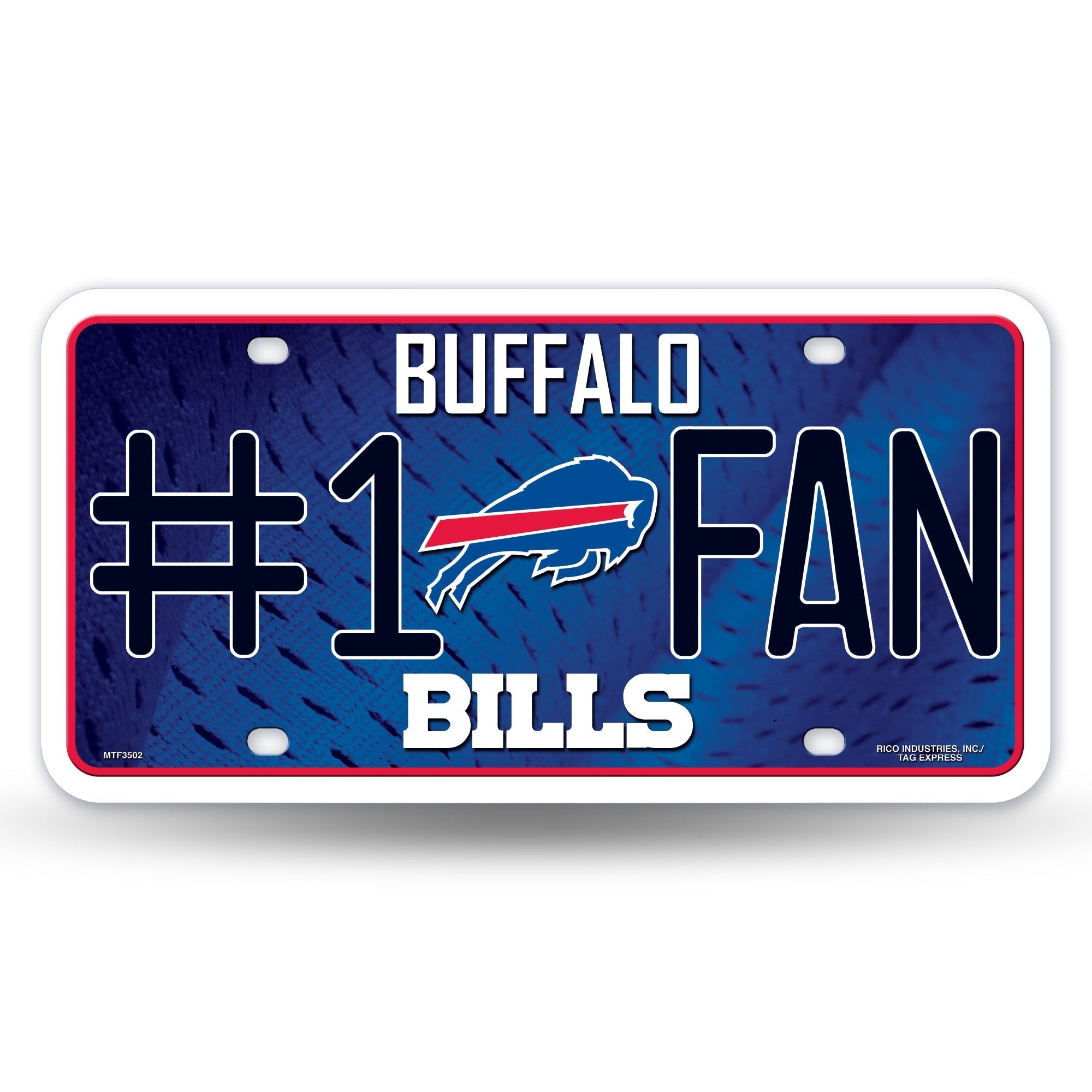 Buffalo Bills #1 Fan Metal Car Tag