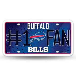Buffalo Bills #1 Fan Metal Car Tag