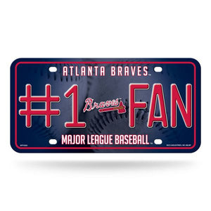 Atlanta Braves #1 Fan Metal Car Tag