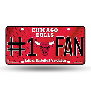 Chicago Bulls #1 Fan Metal Car Tag