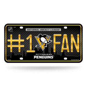 Pittsburgh Penguins #1 Fan Metal Car Tag