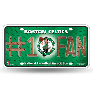 Boston Celtics #1 Fan Metal Car Tag