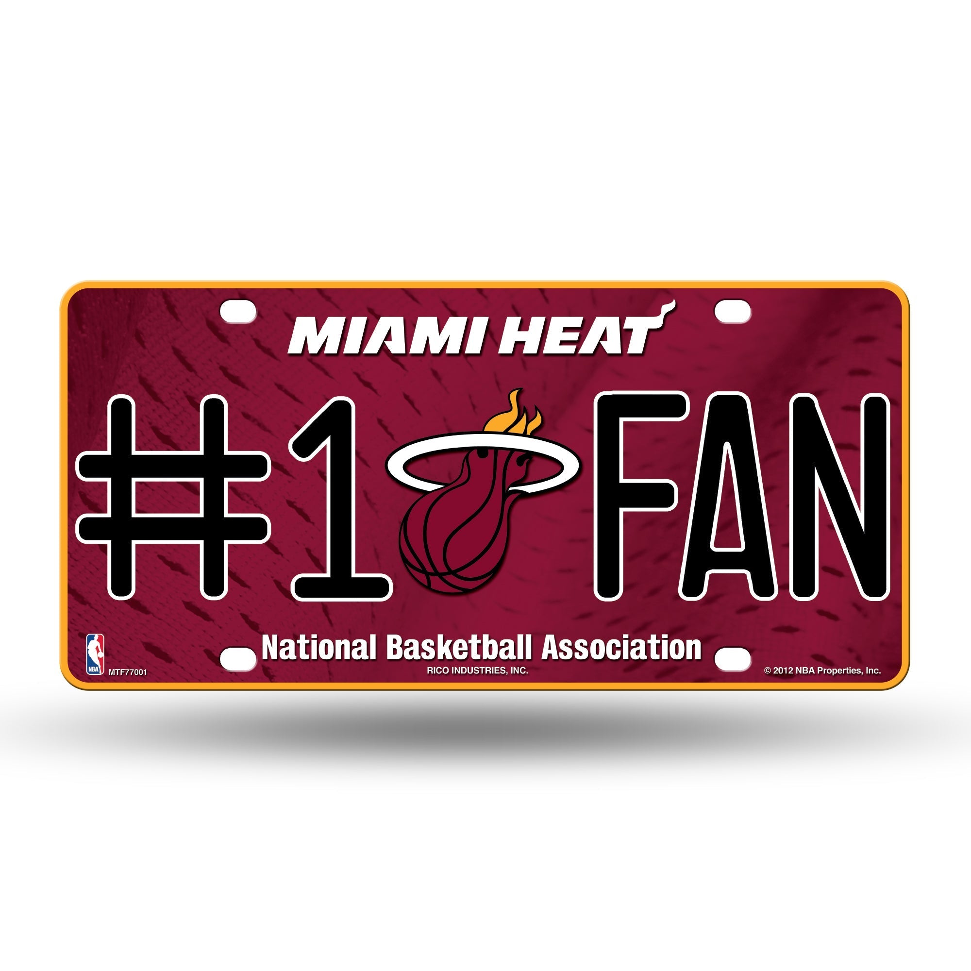Miami Heat #1 Fan Metal Car Tag