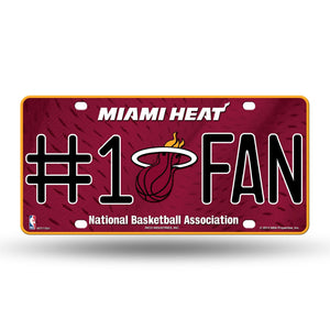 Miami Heat #1 Fan Metal Car Tag