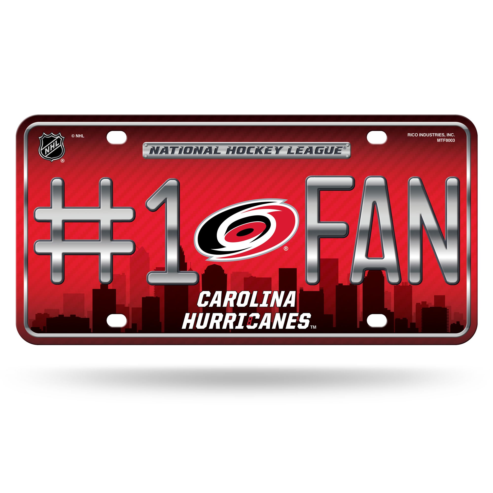 Carolina Hurricanes #1 Fan Metal Car Tag