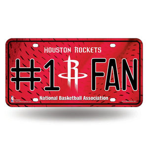 Houston Rockets #1 Fan Metal Car Tag