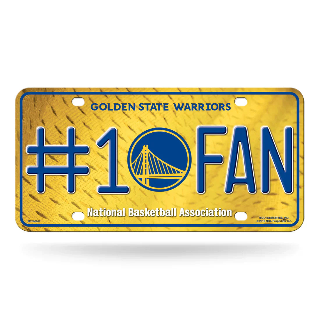 Golden State Warriors #1 Fan Metal Car Tag