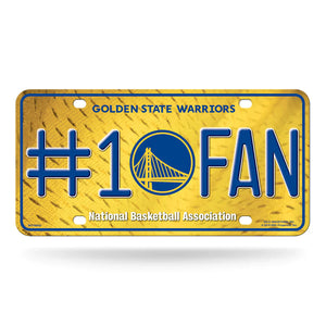 Golden State Warriors #1 Fan Metal Car Tag