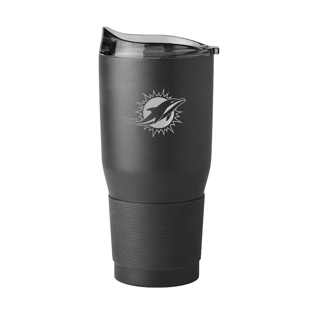 Miami Dolphins 30 oz Etched Powder Coat Tumbler
