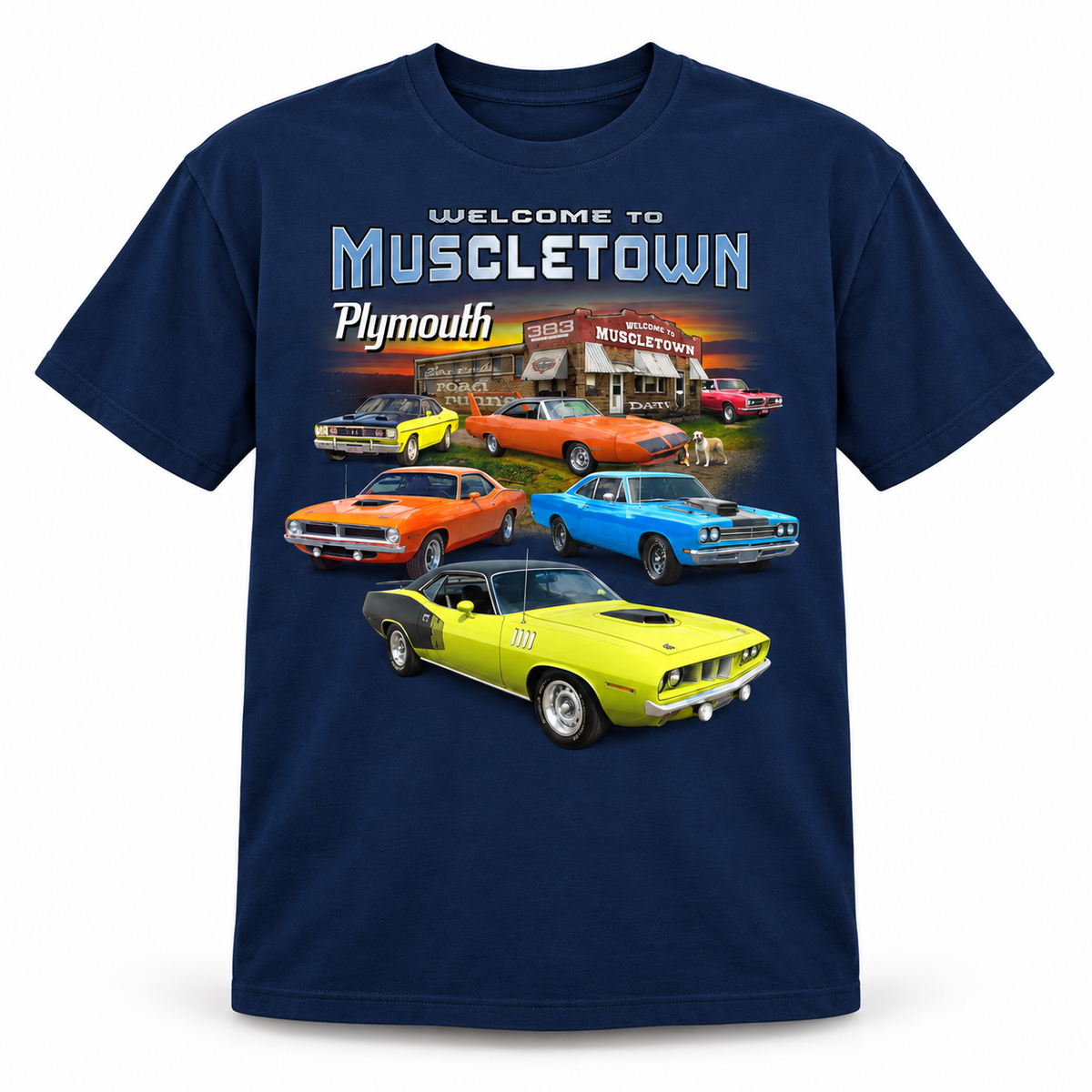 Plymouth Welcome To Muscletown T-Shirt