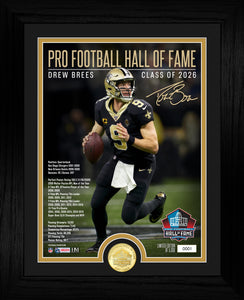 New Orleans Saints Drew Brees 2026 NFL Hall of Fame Induction Bronze Coin Photo Mint