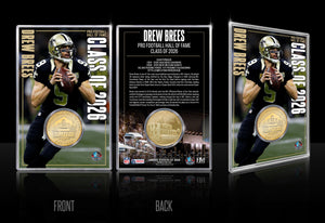 New Orleans Saints Drew Brees 2026 NFL Hall of Fame Induction Bronze Coin Card