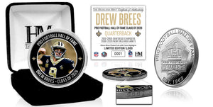 New Orleans Saints Drew Brees 2026 NFL Hall of Fame Induction Silver Plated Coin