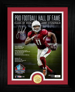 Arizona Cardinals Larry Fitzgerald 2026 NFL Hall of Fame Induction Bronze Coin Photo Mint