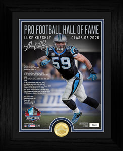 Carolina Panthers  Luke Kuechly 2026 NFL Hall of Fame Induction Bronze Coin Photo Mint