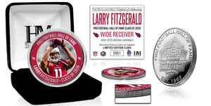 Arizona Cardinals Larry Fitzgerald 2026 NFL Hall of Fame Induction Silver Plated Coin