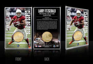 Arizona Cardinals Larry Fitzgerald 2026 NFL Hall of Fame Induction Bronze Coin Card