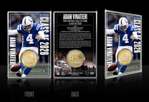 Indianapolis Colts Adam Vinatieri Colts 2026 NFL Hall of Fame Induction Bronze Coin Card