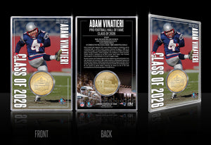 New England Patriots Adam Vinatieri Patriots 2026 NFL Hall of Fame Induction Bronze Coin Card