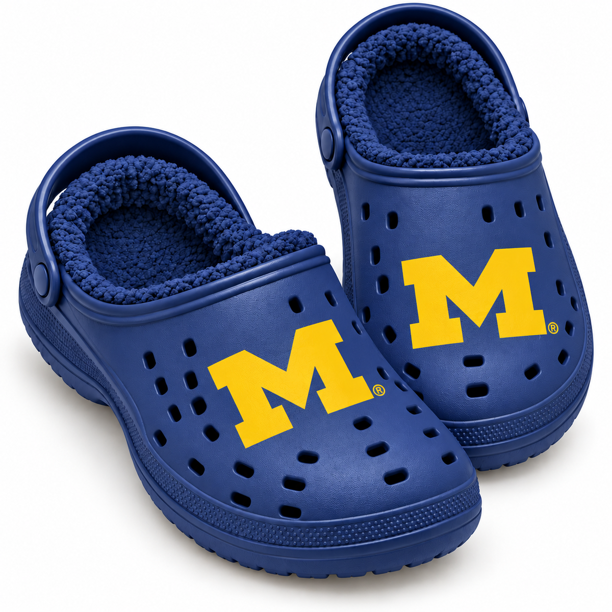 Michigan Wolverines Men’s Sherpa Lined Big Logo Clog Slippers