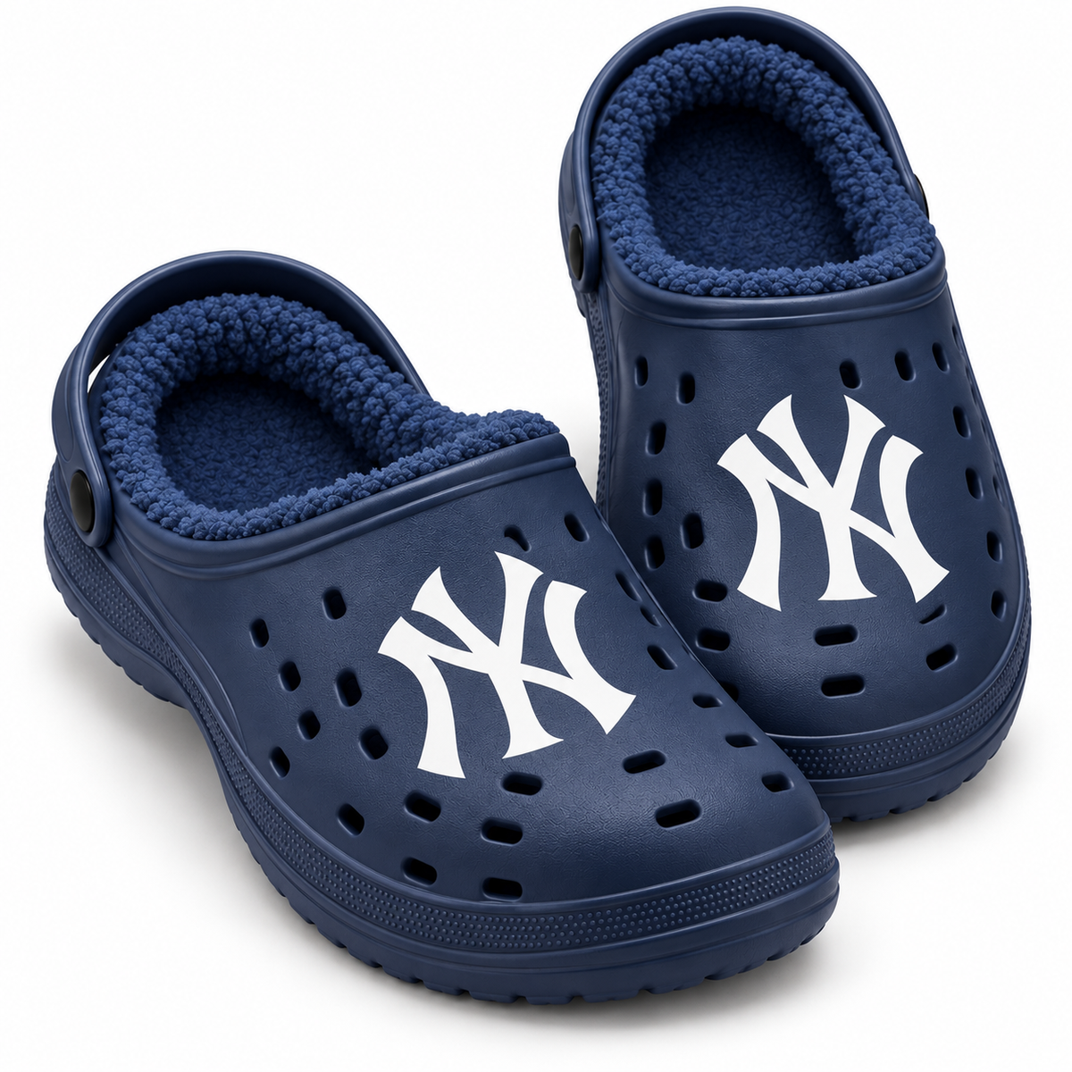 New York Yankees Men’s Sherpa Lined Big Logo Clog Slippers