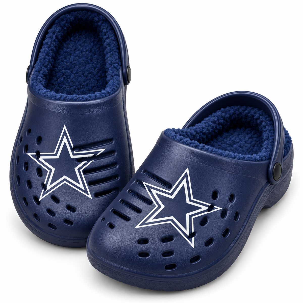 Dallas Cowboys Men’s Sherpa Lined Big Logo Clog Slippers