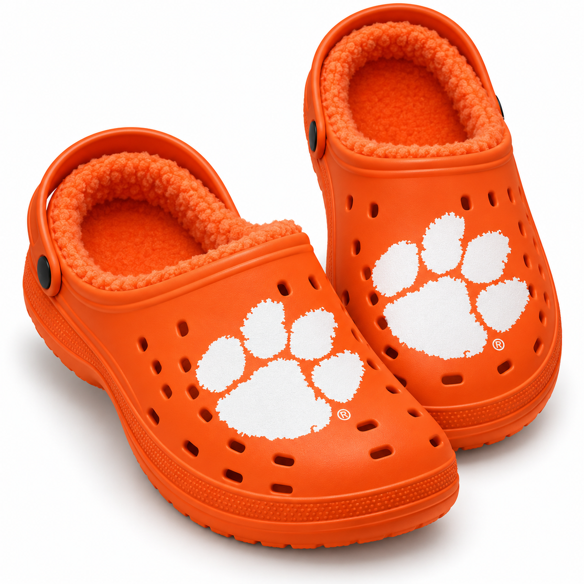 Clemson Tigers Men’s Sherpa Lined Big Logo Clog Slippers