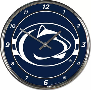 Penn State Nittany Lions Chrome Clocks