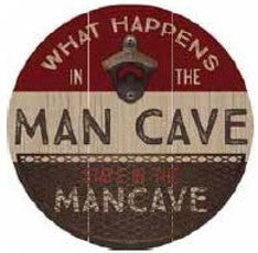 Man Cave Round Bottle Cap Catcher