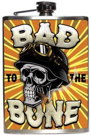 Bad to the Bone Stainless Steel Flask