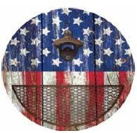USA Flag Round Bottle Cap Catcher