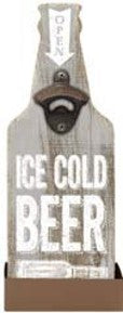 Ice Cold Beer Bottle Opener Plaques