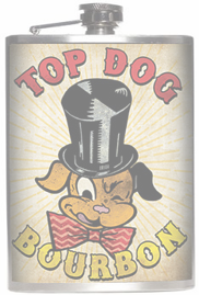 Top Dog Bourbon Stainless Steel Flask