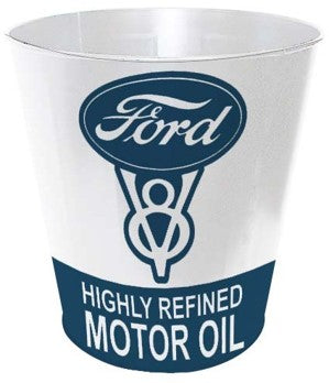 Ford Motor Oil Metal Trash Bin