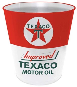 Texaco Metal Trash Bin