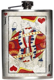 Jack of Hearts Stainless Steel Flask