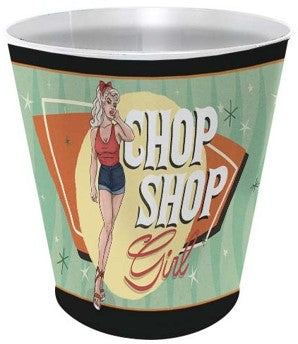 Chop Shop Pin Up Metal Trash Bin