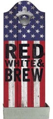 Red & White Brew Bottle Opener Plaques