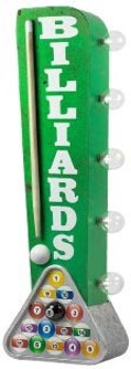 Billiards Vintage Two Sided LED Sign
