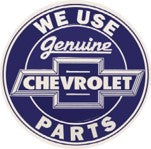 Genuine Chevrolet Parts Domed Metal Sign