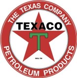 Texaco Petroleum Domed Metal Sign