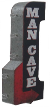 Mancave Vintage Two Sided LED Sign