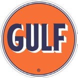 Gulf Logo Domed Metal Sign