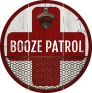 Booze Patrol Round Bottle Cap Catcher