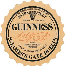Guinness Scalloped metal signs