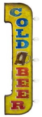 Cold Beer Vintage Two Sided LED Sign