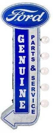 Ford Genuine Parts Vintage Two Sided LED Sign
